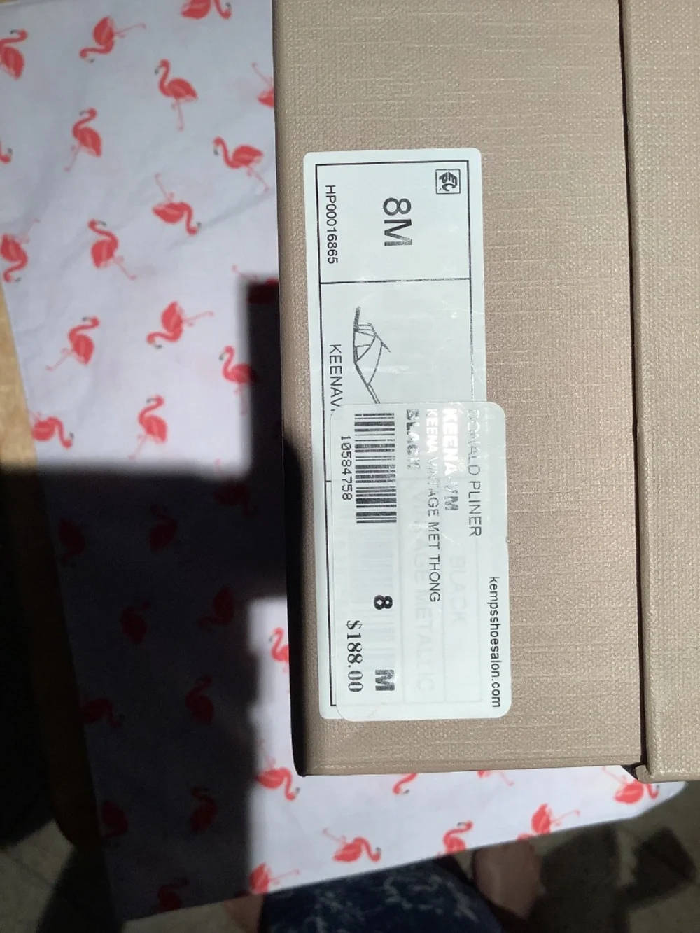 Donald Pliner 8M Keena-VM Vintage Met Thong NWB!